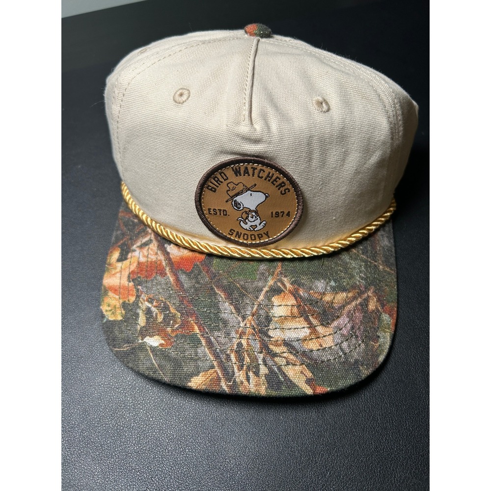 Peanuts Snoopy Bird Watchers Camo Rope Snapback Hat Bioworld NWT OSFM